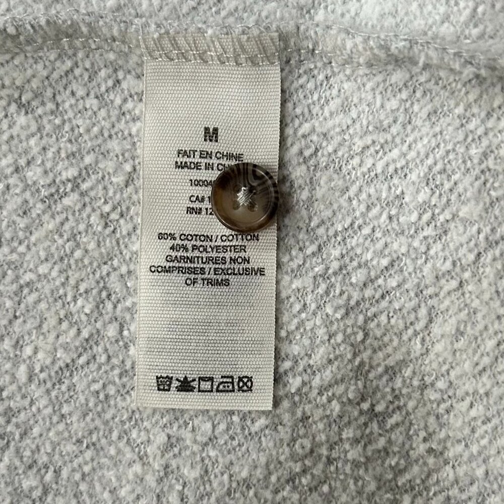 Garage Cropped Polo Sweatshirt Gray Size M - Picture 6 of 8